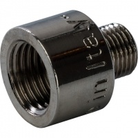 Переходник латунный Stout 1/4"вр х 1/8"нр никелированный