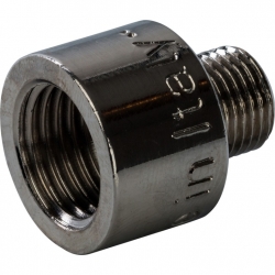 Переходник латунный Stout 1/4"вр х 1/8"нр никелированный