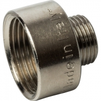 Переходник латунный Stout 3/4"вр х 3/8"нр никелированный