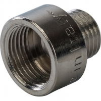 Переходник латунный Stout 3/8"вр х 1/4"нр никелированный