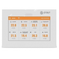 Проводная контрольная панель управления M-7, белая STOUT