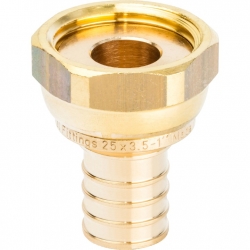 Переходник 25мм х 1"накидная гайка Stout аксиальный для труб из сшитого полиэтилена