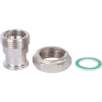 Разъемное соединение 3/4" с плоским уплотнением, никелированное STOUT