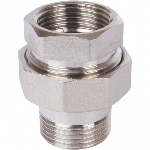 Разъемное соединение американка Stout 1"вр х 1"нр никелированное, уплотнение по плоскости купить в интернет магазине Санрай73