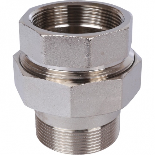 Разъемное соединение американка Stout 2"вр х 2"нр никелированное, уплотнение по плоскости купить в интернет магазине Санрай73