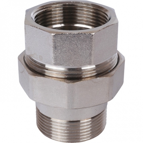 Разъемное соединение американка Stout 1 1/2"вр х 1 1/2"нр никелированное, уплотнение по плоскости купить в интернет магазине Санрай73