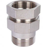 Разъемное соединение американка Stout 1 1/4"вр х 1 1/4"нр никелированное, уплотнение по плоскости