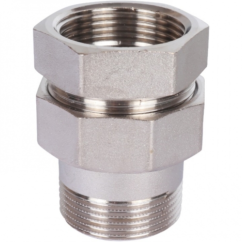 Разъемное соединение американка Stout 1 1/4"вр х 1 1/4"нр никелированное, уплотнение по плоскости купить в интернет магазине Санрай73