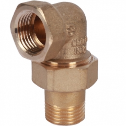 Разъемное угловое соединение американка Stout 1/2"вр х 1/2"нр, уплотнение o-ring