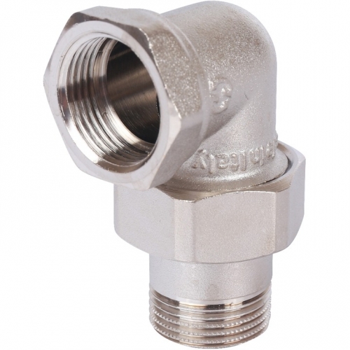 Разъемное угловое соединение американка Stout 3/4"вр х 3/4"нр никелированное купить в интернет магазине Санрай73