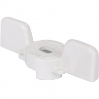 Ручка-бабочка для шарового крана STOUT 1"- 1 1/4" (Белая)