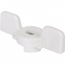 Ручка-бабочка для шарового крана STOUT 1"- 1 1/4" (Белая)