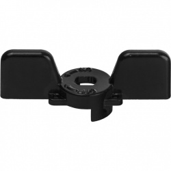 Ручка-бабочка для шарового крана STOUT 1/2"-3/4" (Чёрная)