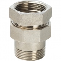 Разъемное соединение американка Stout 3/8"вр х 3/8"нр никелированное, уплотнение o-ring