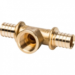 Тройник Stout аксиальный 32 мм х 1"вр х 32 мм, для труб из сшитого полиэтилена