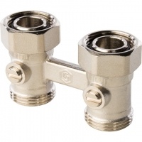 Узел нижнего подключения радиатора прямой 3/4" Stout для двухтрубных систем