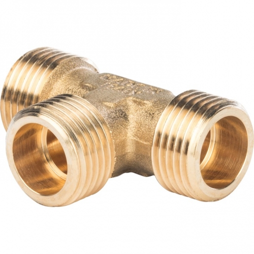 Тройник латунный Stout 1/2"нр х 1/2"нр х 1/2"нр купить в интернет магазине Санрай73