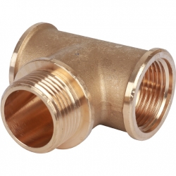 Тройник латунный Stout 1"вр х 1"нр х 1"вр