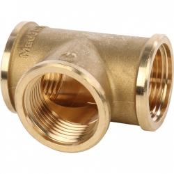 Тройник латунный Stout 1"вр х 1"вр х 1"вр