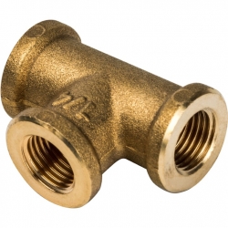 Тройник латунный Stout 1/4"вр х 1/4"вр х 1/4"вр