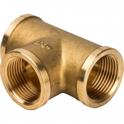 Тройник латунный Stout 3/4"вр х 3/4"вр х 3/4"вр