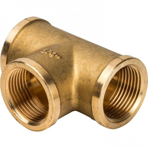 Тройник латунный Stout 3/4"вр х 3/4"вр х 3/4"вр купить в интернет магазине Санрай73