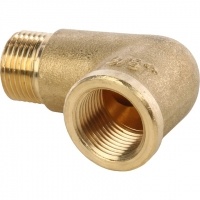 Угольник латунный Stout 3/8"вр х 3/8"нр