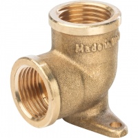 Угольник латунный Stout 1/2"вр х 1/2"вр настенный с креплением