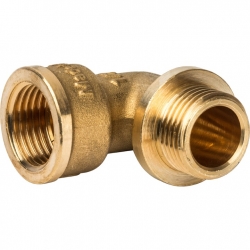 Угольник латунный Stout 1/2"вр х 1/2"нр с упором