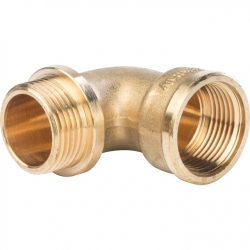 Угольник латунный Stout 1"вр х 1"нр с упором