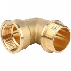 Угольник латунный Stout 1 1/2"вр х 1 1/2"нр с упором