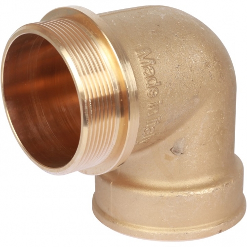 Угольник латунный Stout 2 1/2"вр х 2 1/2"нр с упором купить в интернет магазине Санрай73