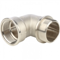 Угольник латунный Stout 1 1/2"вр х 1 1/2"нр с упором никелированный