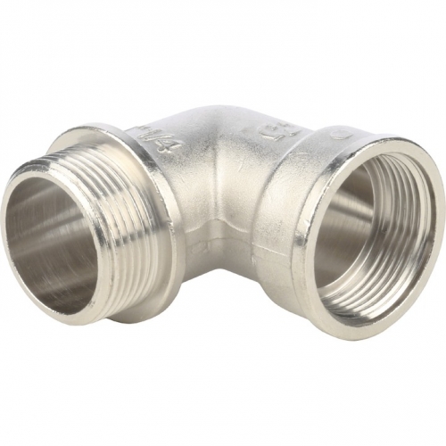 Угольник латунный Stout 1 1/4"вр х 1 1/4"нр с упором никелированный купить в интернет магазине Санрай73