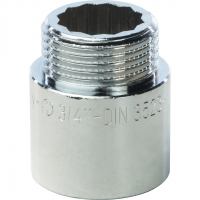 Удлинитель латунный Stout 3/4"вр х 3/4"нр х 25мм хромированный