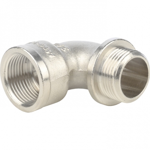 Угольник латунный Stout 3/4"вр х 3/4"нр с упором никелированный купить в интернет магазине Санрай73