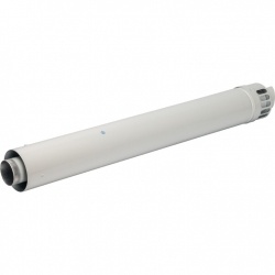 Финальный участок 1000 мм для горизонт. прохода через стену STOUT DN60/100 с антиобмерз.оголовком