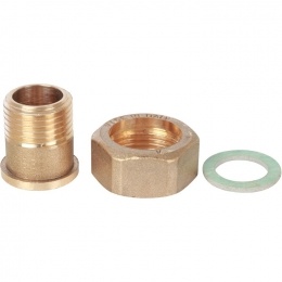 Штуцер с накидной гайкой G 1/2M-G3/4RN STOUT под плоскую прокладку