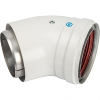 Угол дымохода Stout ф80*45° вн.-нар. утепленный