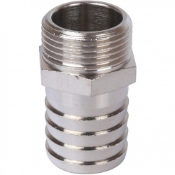 Штуцер никелированный 3/4"x25 НР STOUT