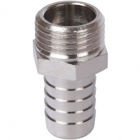 Штуцер никелированный 1/2"x16 НР STOUT