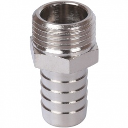 Штуцер никелированный 1/2"x16 НР STOUT