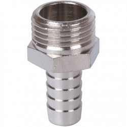 Штуцер никелированный 1/2"x12 НР STOUT