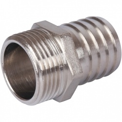 Штуцер никелированный 1"x30 НР STOUT