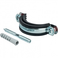 Комплекты для труб: хомут, шуруп, дюбель пластиковый 2" (59-65) STOUT SAC-0020