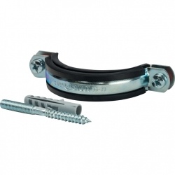 Комплекты для труб: хомут, шуруп, дюбель пластиковый 2 1/2" (75-80) STOUT SAC-0020