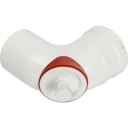 Элемент дымохода отвод 90° STOUT DN80 с инспекционным патрубком