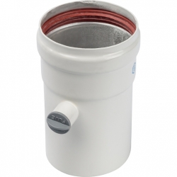 Элемент дымохода STOUT DN80 труба 125 мм п/м с ревизионным патрубком