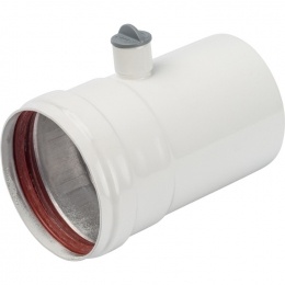 Элемент дымохода STOUT DN80 труба 125 мм п/м с ревизионным патрубком