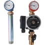 Насосная группа STOUT SDG-0001 с прямым контуром 3/4" с насосом Grundfos UPSO 15-65 130 в теплоизоляции